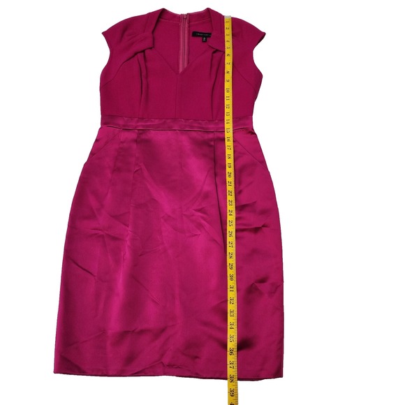 Carmen Marc Valvo Cap-sleeve Cocktail Dress Raspberry Pink Sz 10 - Picture 13 of 14